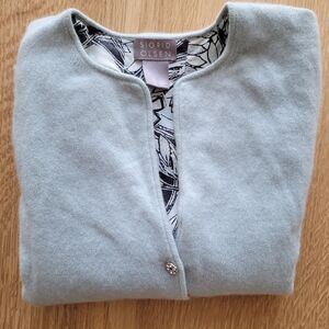 Sigrid Olsen Light Blue Cashmere And Silk Cardigan XS